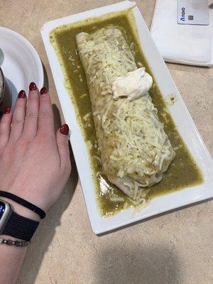 Burrito en chile verde