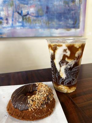 Island Boi summer drink and Samoa Donut