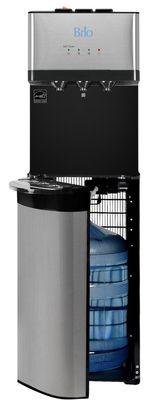 Bottom loading water cooler with self clean feature