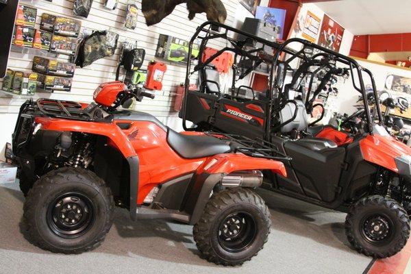 Five Valley Honda Yamaha carries the full line of Honda Fourtrax ATVs and Pioneer Side by Sides for all seasons of work and play.