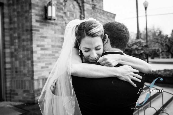 Black and white wedding photography, Portland.