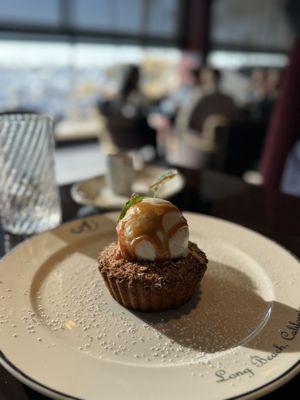 Apple tart with vanilla ice cream.