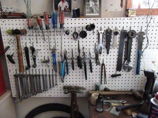 All these tools and more, available for YOU to use to fix your bike for FREE during our open hours.