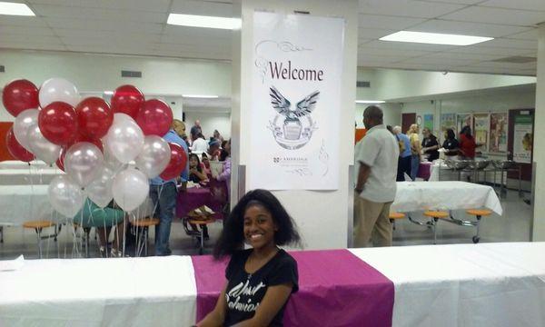 Dinner reception in the cafeteria