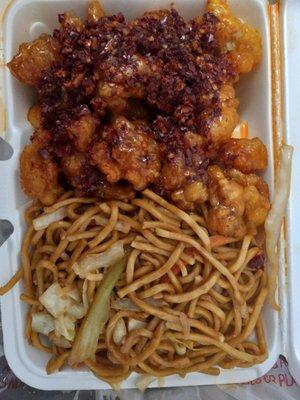 General Two's combination with lo mein.