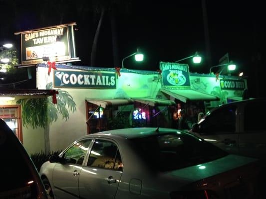 Sam's Hideaway, perfectly safe and friendly. Love those old Florida hurricane shutters.