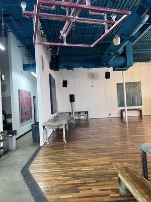 A portion of the dance studio/event venue