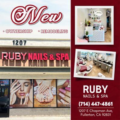 -  
Exciting News! 
Ruby Nails & Spa is now under New Ownership with a fresh l