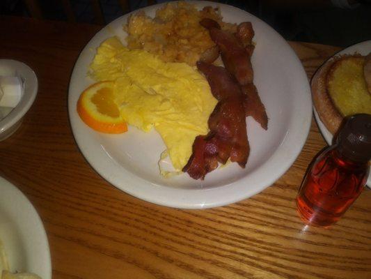 Bacon eggs and hash browns