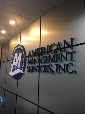 Inside the lobby of American Management Services!