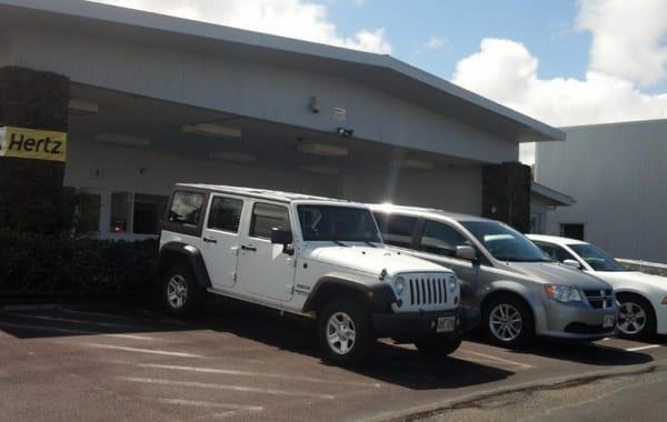 Hertz Local Edition located at Kamaaina Motors, across of Bank of Hawaii.