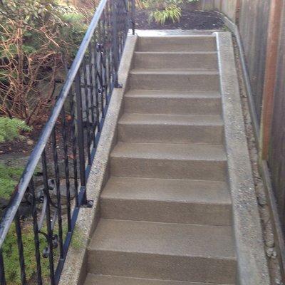 Rehabbed stair case and handrail