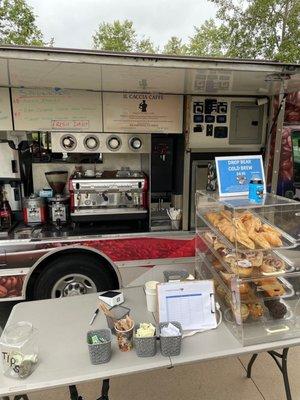 The Il Caccia Caffé truck is here again! Time for my morning fuel up and supporting a veteran-owned small business.