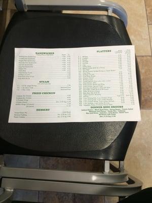 Inside menu