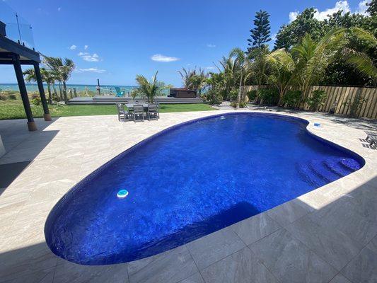 Beautiful pool in Melbourne Beach we turned around