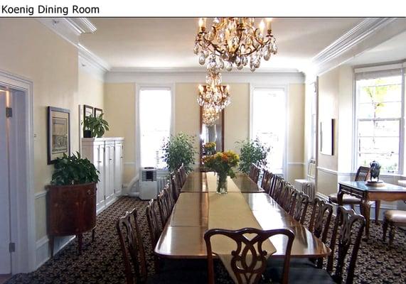 The dining room.