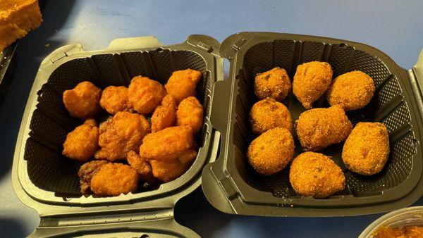 Corn Nuggets and Hush Puppies