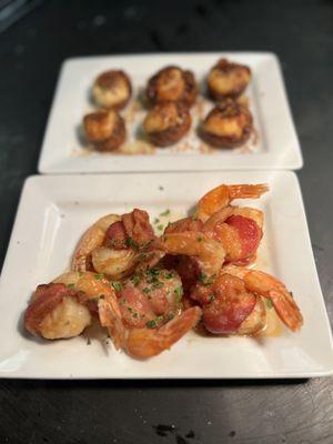 Bacon Wrapped Shrimp and Stuffed Figs