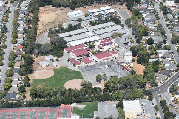 As seen from the air as I was flying over in my helicopter. I went to 6th and 7th grade there