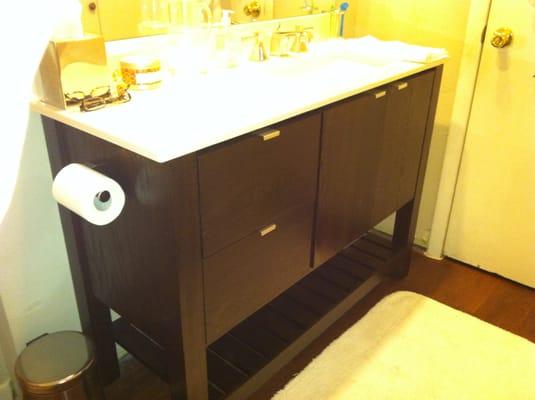 Custom site built cabinet