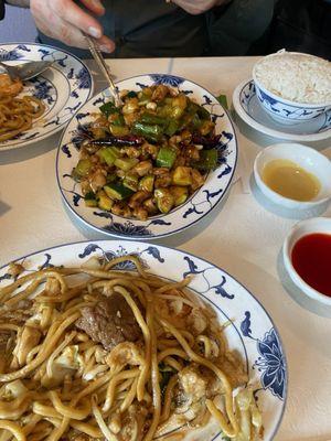 Kung Pao Chicken and House Chow Mein