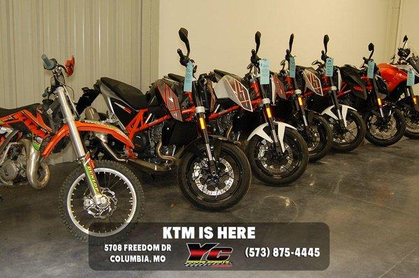 KTM's are here for you-YC Powersports of Columbia 5708 Freedom Dr. Columbia, MO 65202 (573) 875-4445, Kirksville MO, Lake Sai...