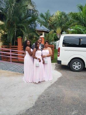 My beautiful bridesmaids in there dresses bought at Princess Bridal 6/2017