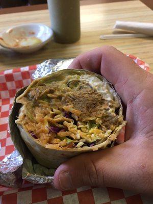 King size Barbacoa Burrito