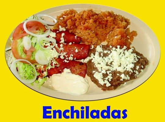 Chicken or Beef Enchiladas