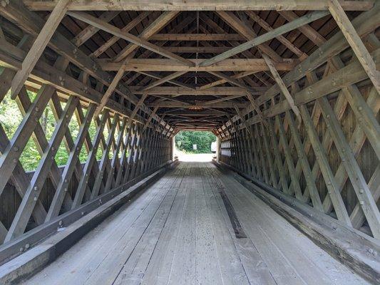 Inside the Williamsville Covered Bridge