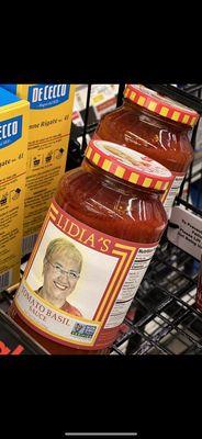 It's Lidia's sauce! Had to try it.