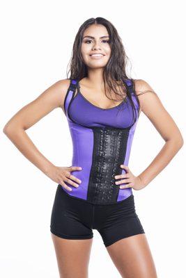 Stle 756-2Sport Vest Waist Trainer With  Hooks On  shoulder. 3 hooks system closure.