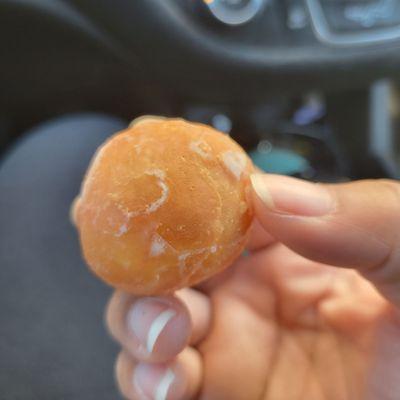 A second dry, naked donut hole