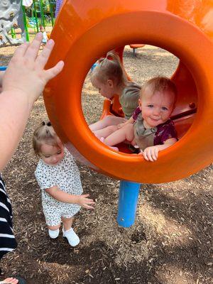 The kids love the playground outside!