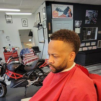 Temple Fade and Beard Trim