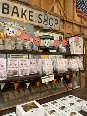 The donut and baked goods section