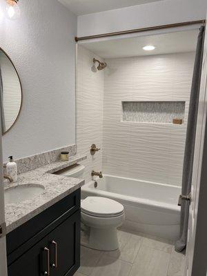 Remodeled guest bathroom