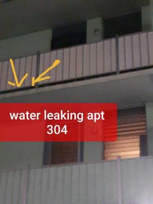 Holiday apartment water from washing machine watering the plants water leaks down apt204 apt104