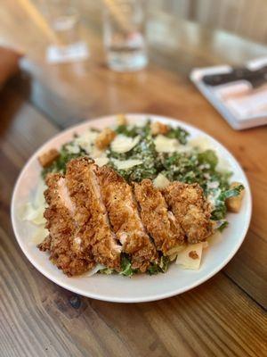 Caesar Salad add Fried Chicken