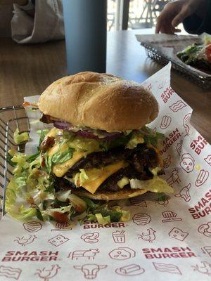 Double Classic Smash Burger with normal toppings