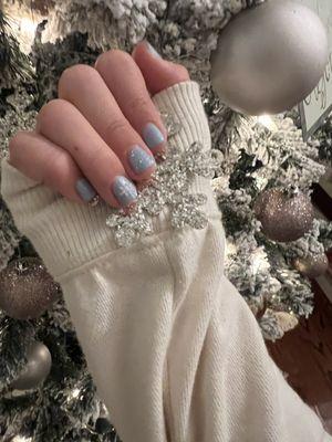 Jenni did such a great job on this snowflake nail art? She was also super sweet I am very pleased!