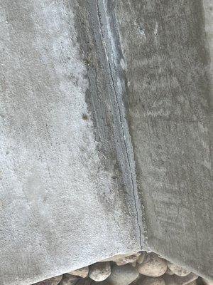 Reoccurring cracked concrete after several attempts to repair.