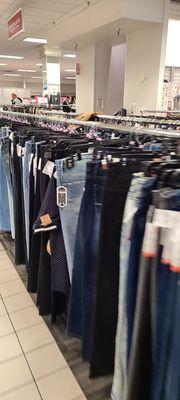 Pants area in the store