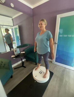 The Styku 3D Scan will turn your body 360 degrees on this platform