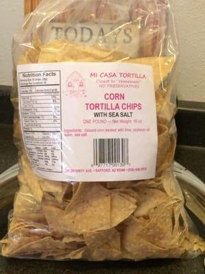 The best corn tortilla chips around.