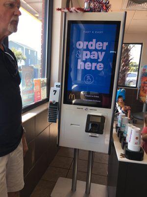 This McD has a kiosk for ordering. Makes a busy Sunday morning at the beach go a bit faster.