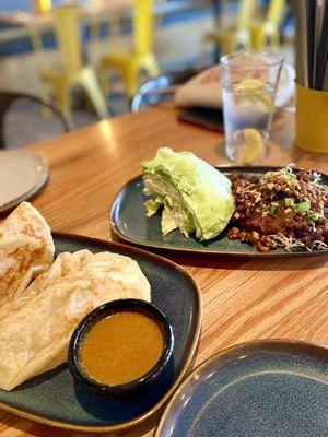 Roti Canai and Lettuce Wraps