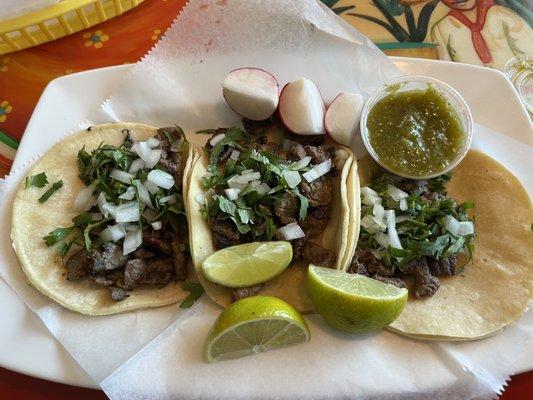 Mexican street tacos Carne Asada