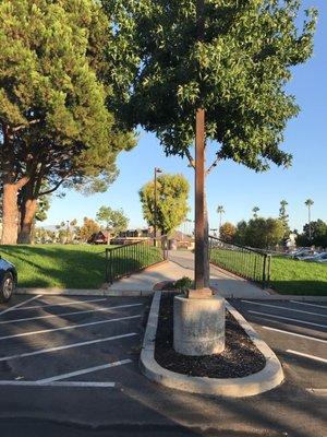 Side view of Richard Nixon Park.