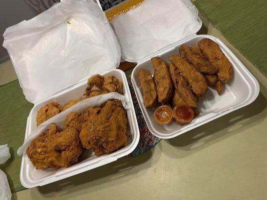 10 piece chicken mixed & 12 piece wedges